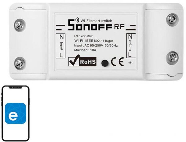 Inteligentny przełącznik WiFi + RF 433 Sonoff RF R2 - obrazek 4