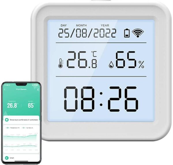 Inteligentny czujnik temperatury i wilgotności WiFi Gosund S6 LCD Tuya - obrazek 3